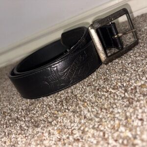 Harley Davidson Black Leather Belt